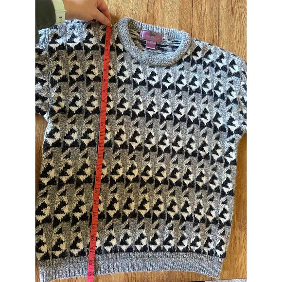 Concrete Mix Vintage Pattern Knit Sweater Size Medium - Picture 4 of 4